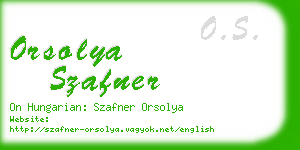 orsolya szafner business card